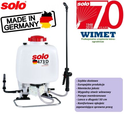 SOLO 473 D opryskiwacz ręczny, plecakowy / 12 l / 4 Bar - DOSTĘPNY OD RĘKI !!!