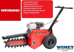 WEIBANG WBTR126H koparka łańcuchowa / silnik Honda 160 GX / szerokość kopania 100 mm / głębokość kopania 30 cm / ZAPYTAJ O TERMIN DOSTAWY I POTWIERDŹ CENĘ !!!