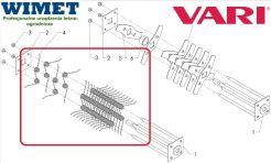 VARI komplet sprężyn do wertykulatora VARI PP-60 -DOSTĘPNY OD RĘKI !!!