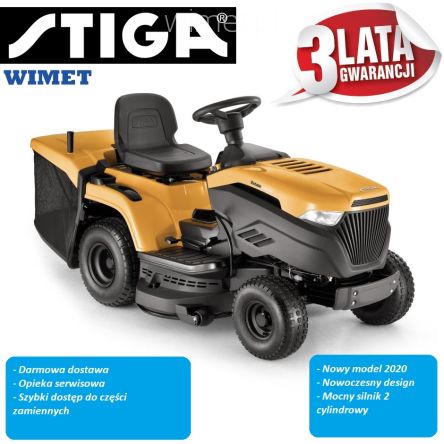 STIGA ESTATE 598 W / Traktor ogrodowy / ST 550 , 2 cylindry / 586 cm3/ 10,4 kW / 2600 rpm/  hydrostat/ 98 cm/ 240 l