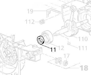 Uszczelniacz wału (lewy), solo 644 / 0054201