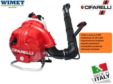 CIFARELLI BL65 dmuchawa plecakowa spalinowa / 2,3 KM / 52 cm / wydajnośc do 1200 m3/h