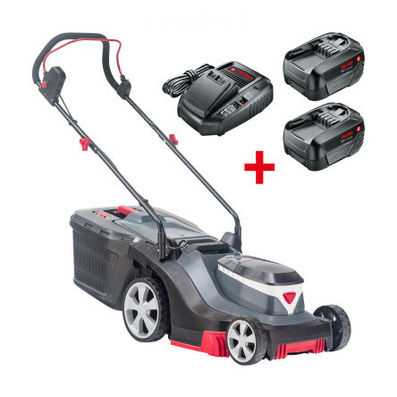 AL-KO 38,2 Li Easy 18 V kosiarka akumulatorowa (2 akumulatory 18 V / 4,0 Ah + ładowarka 3 A) Bosch Home & Garden Compatibility - (113842)