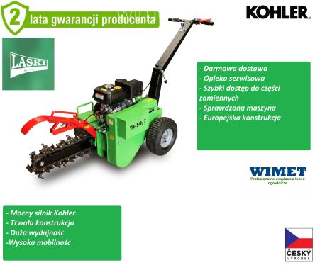 LASKI TR 50/7 Koparka łańcuchowa z ramieniem 60 silnik Kohler / 7 KM / 60 cm - ZAPYTAJ O TERMIN DOSTAWY I POTWIERDŹ CENĘ !!!