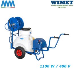MM Opryskiwacz taczkowy elektryczny 70 l / 25 bar/ 25 l/min / pompa AR-252/  silnik 1100W / 400V/ zasięg 7-8 m