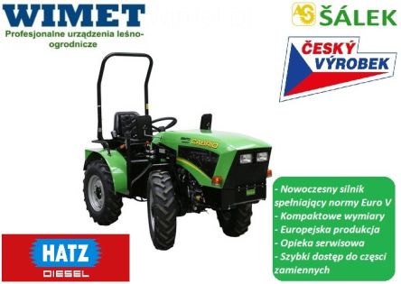 Agroservis ciągnik komunalny z przednią osią skrętną Cabrio 26HTD Comfort