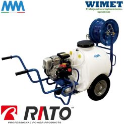 MM Opryskiwacz taczkowy spalinowy 120 l / 30 bar /pompa AR 252 / 25 l/min / zasięg 6-8 m/silnik Rato R80V 4-suw 3,0 KM