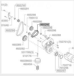 AL-KO 38 E, 460295 Pasek nap. krótki 