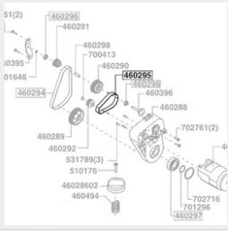 AL-KO 38 E, 460295 Pasek nap. krótki 