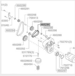 AL-KO 38 E, 460295 Pasek nap. krótki 