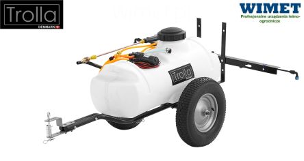 Trolla opryskiwacz zaczepiany 100 l / belka prosta 1,5 m/ 13034+13036+13037 / Pompa 12V zasilana z akumulatora traktorka