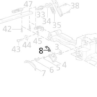Element łączący cięgno gazu, solo 644, 639 / 2036412