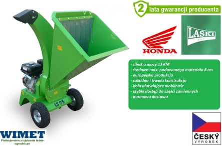 LASKI LS 95/HONDA rozdrabniacz do gałęzi - silnik HONDA GX 390 / 11,7 KM / 8 cm - ZAPYTAJ O CENĘ I DOSTĘPNOŚĆ !!!