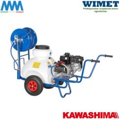 MM Opryskiwacz taczkowy spalinowy 70 l / 30 bar / 8 l/min / pompa MM-308 / silnik Kawashima KM26 2-suw 1,5 KM / zasięg 6-7 m