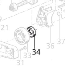 Uszczelniacz wału (prawy), solo 644 / 0054251