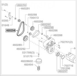 AL-KO 38 E, 460294 Pasek nap. długi