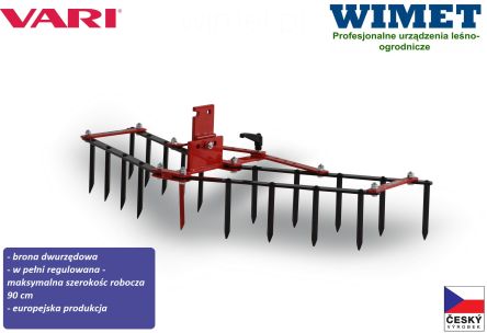 VARI ABR-354 brona dwurzędowa / 3613 - DOSTĘPNA OD RĘKI !!!