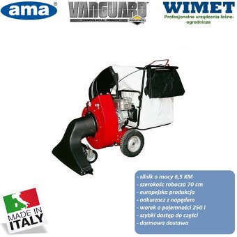 AMA PROFI odkurzacz samojezdny spalinowy / 6,5 KM / szerokośc robocza 70 cm / worek 250 l