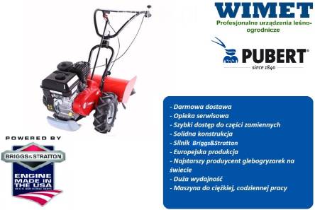 PUBERT Roto 406 / Silnik B&S CR 950 / 5.4 KM / glebogryzarka spalinowa / szerokośc robocza 48 cm - DOSTĘPNA OD RĘKI !!!