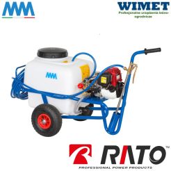 MM Opryskiwacz taczkowy spalinowy 50 l / 30 bar / 25 l/min / pompa AR-252 / silnik 4-suw RATO 80 V 3 KM / oprysk 6-8 m