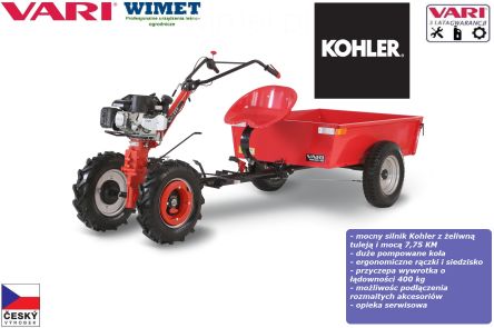 VARI GLOBAL PJ224 Pro / zestaw mikrociągnik z przyczepą ANV-400 / ładowność 400 kg / 4580 - DOSTĘPNY OD RĘKI!!