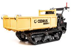 CEDRUS transporter spalinowy na gąsienicach górnego wysypu TR800GE / silnik Loncin G420F - 9,0 kW / ładowność 800 kg / biegi 6 przód/ 2 tył