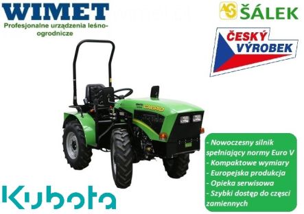 Agroservis ciągnik komunalny z przednią osią skrętną Cabrio 50KG Comfort