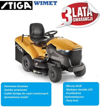 STIGA ESTATE 7102 W / Traktor ogrodowy / ST 650 , 2 cylindry / 635 ccm / 10,6 kW / 2400 obr /  hydrostat / 102 cm, 300 l