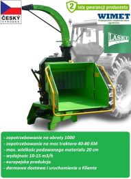 LASKI LS 200 T, rozdrabniacz gałęzi i odpadów zaciągnikowy