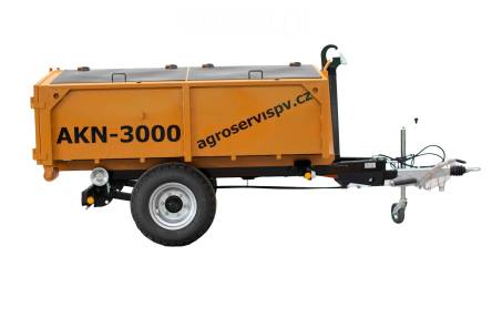 Agroservis - kontener wysoki na bioodpad z pokrywą do przyczepy AKN 3000