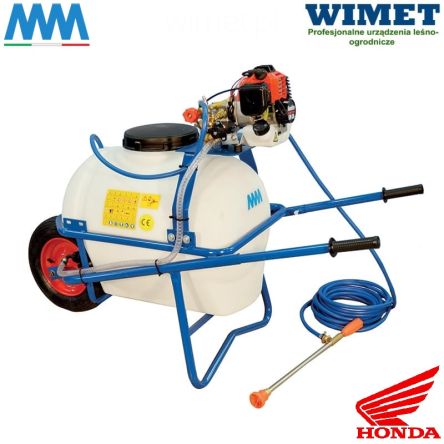 MM Opryskiwacz taczkowy spalinowy 90 l / 30 bar / 25 l/min / pompa AR-252 / silnik Honda 4-suw GP160 4,8 KM / zasięg 9-10 m/