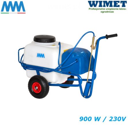 MM Opryskiwacz taczkowy elektryczny 50 l / pompa AR-DUE / 20 bar /13 l/min / silnik 900W / 230 V / zasięg 6-7 m