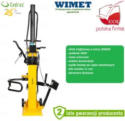 CEDRUS łuparka pionowa 11 ton / 230V / 3000 W - CEDLS08V